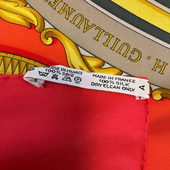 Hermes Red Multi Reves d’Espace Aircraft Print Square Silk Twill Scarf - Picture 9 of 10